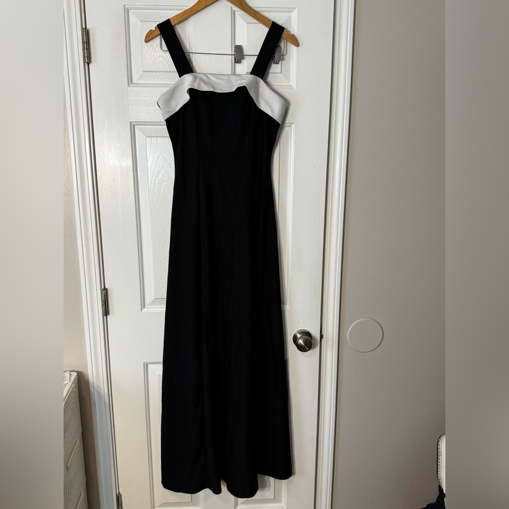 Vintage Southeastern Apparel Dress Black/White Arietta Gown Size 8 0515